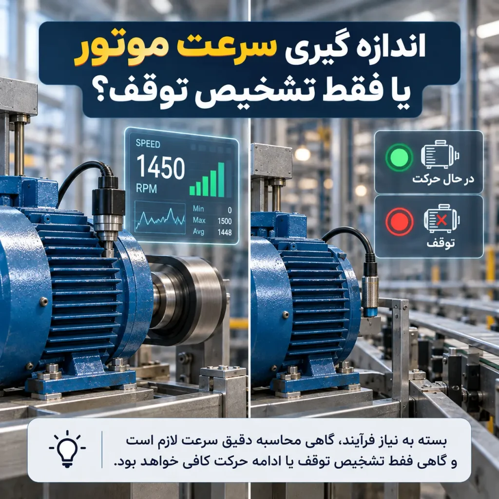 اندازه گیری سرعت موتور یا فقط تشخیص توقف؟