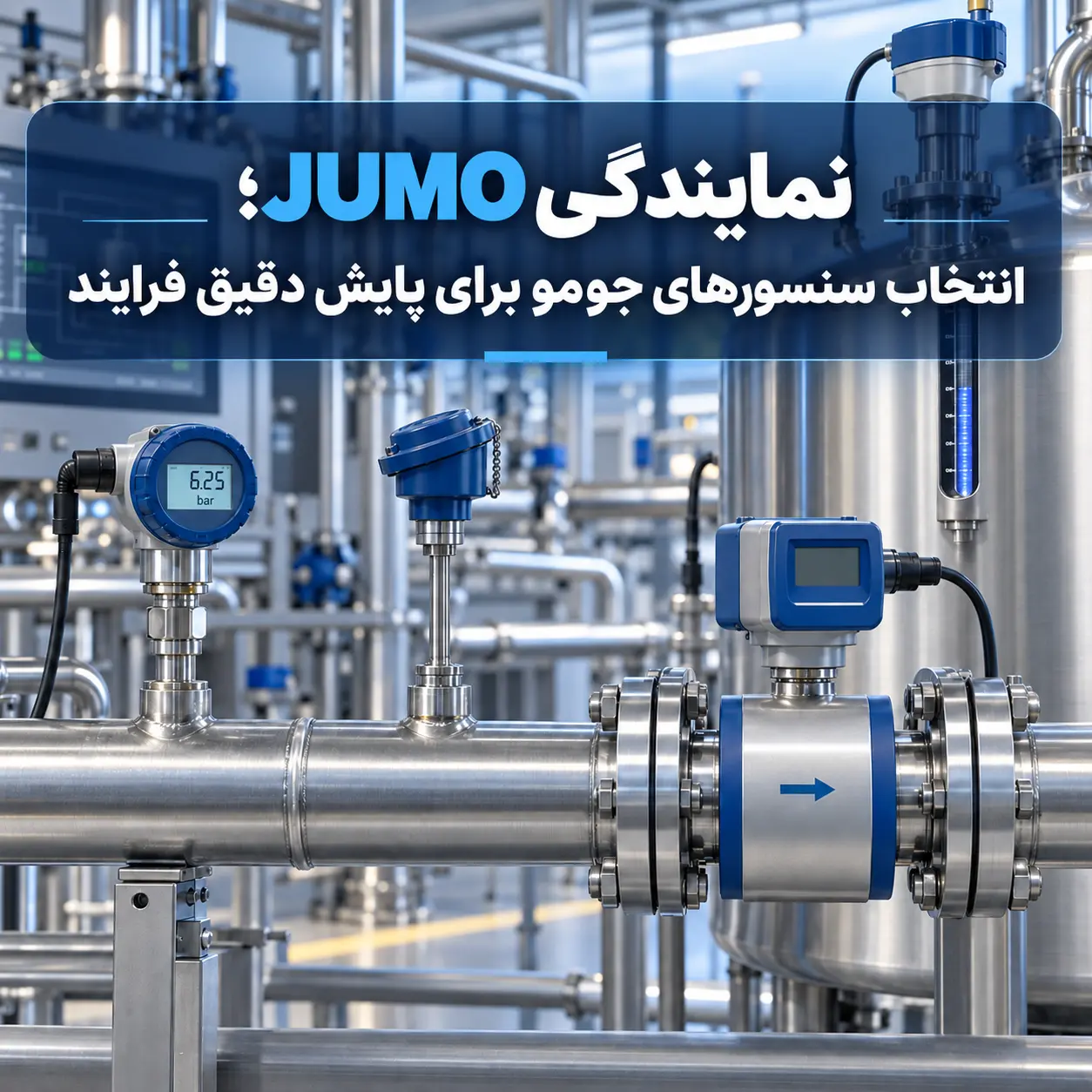 نمایندگی JUMO؛ انتخاب سنسورهای جومو برای پایش دقیق فرایند