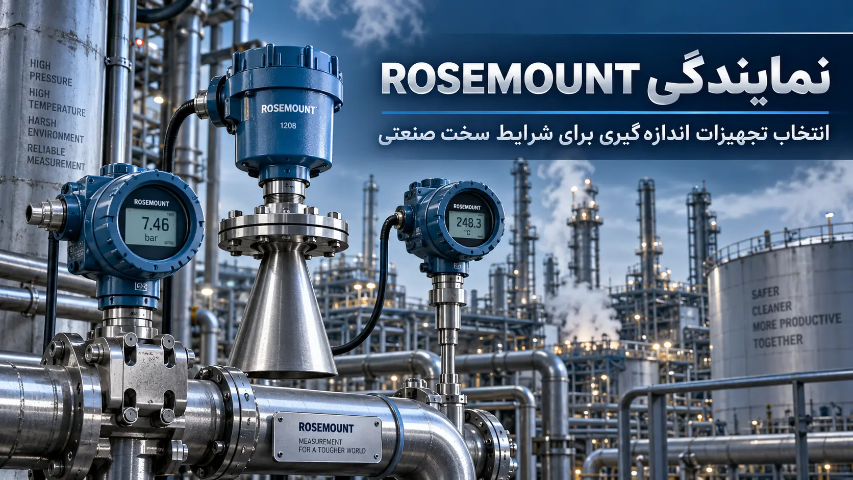 نمایندگی ROSEMOUNT؛ انتخاب تجهیزات اندازه‌گیری برای شرایط سخت صنعتی