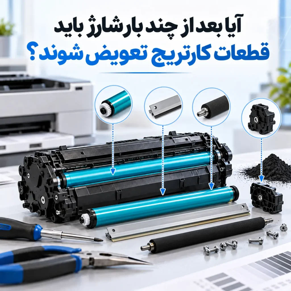 آیا بعد از چند بار شارژ باید قطعات کارتریج تعویض شوند؟