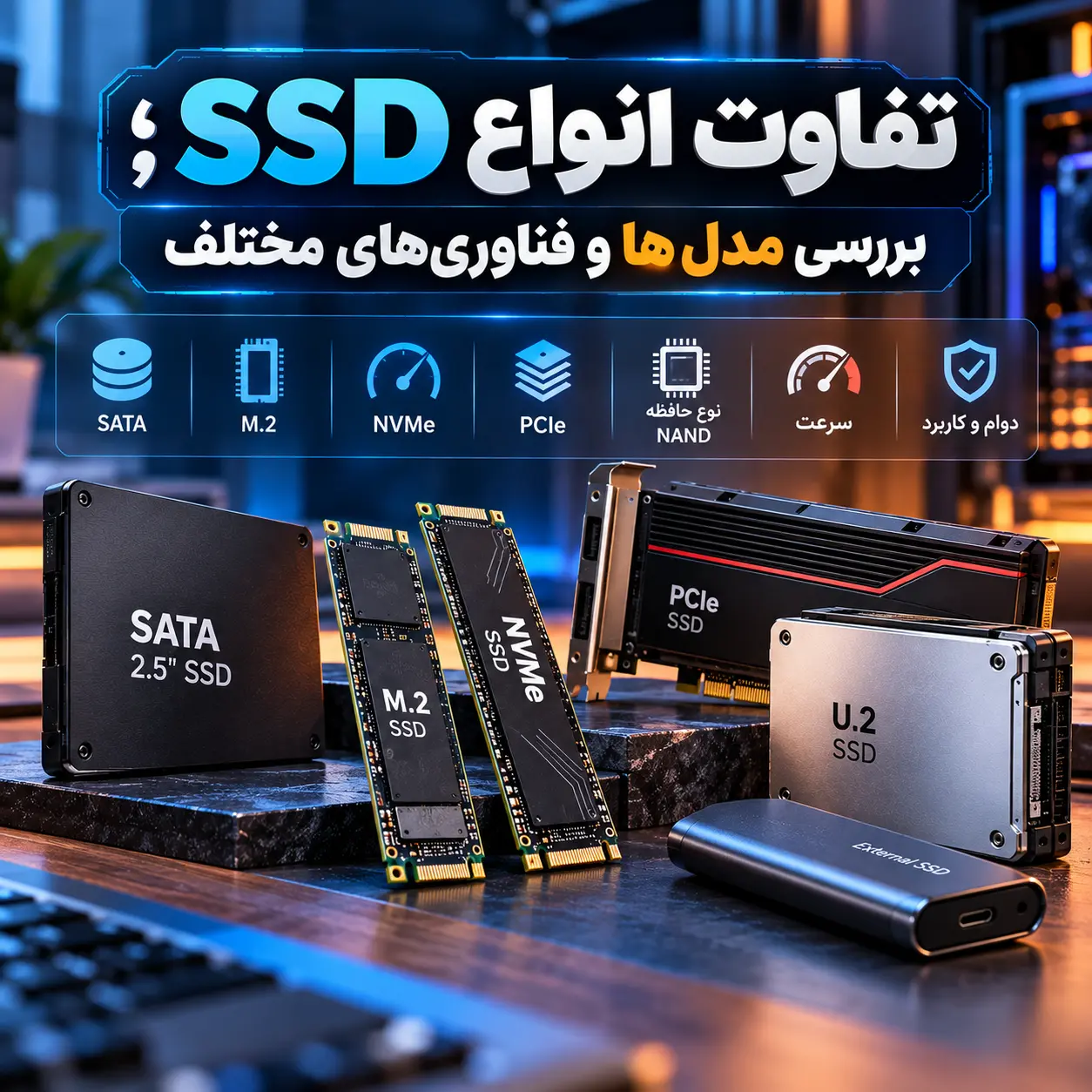 تفاوت انواع SSD؛ بررسی مدل‌ها و فناوری‌های مختلف
