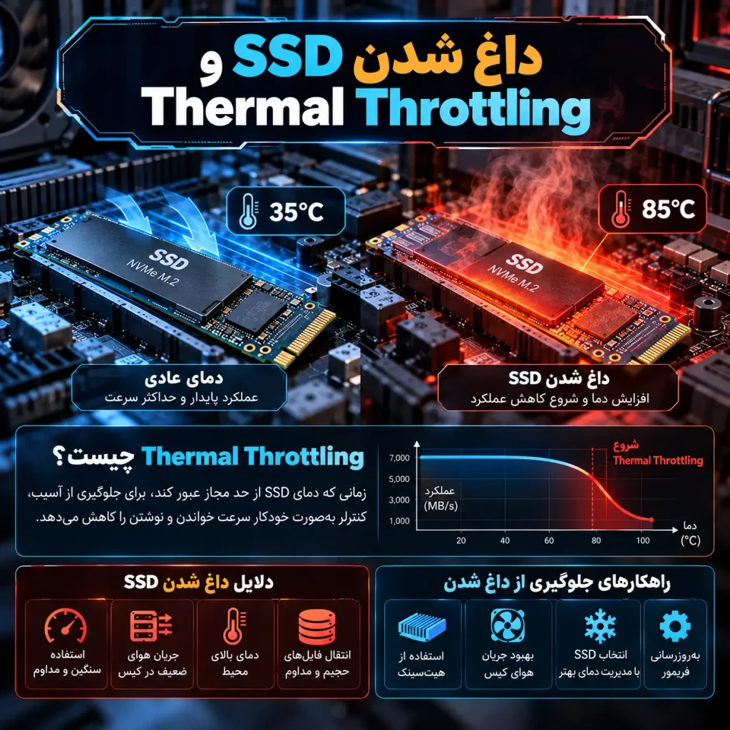 داغ شدن SSD و Thermal Throttling
