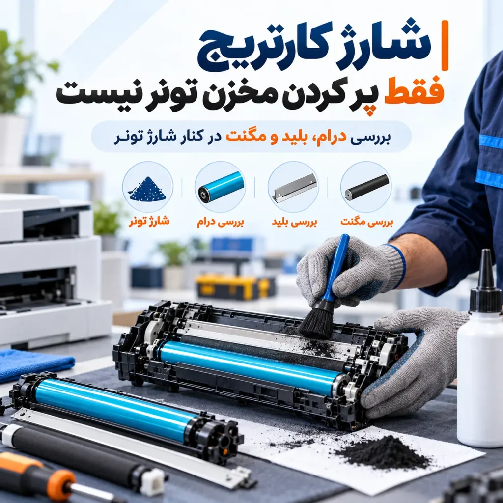 شارژ کارتریج فقط پر کردن مخزن تونر نیست