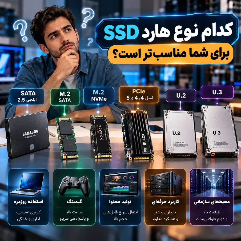کدام نوع هارد SSD برای شما مناسب‌تر است؟